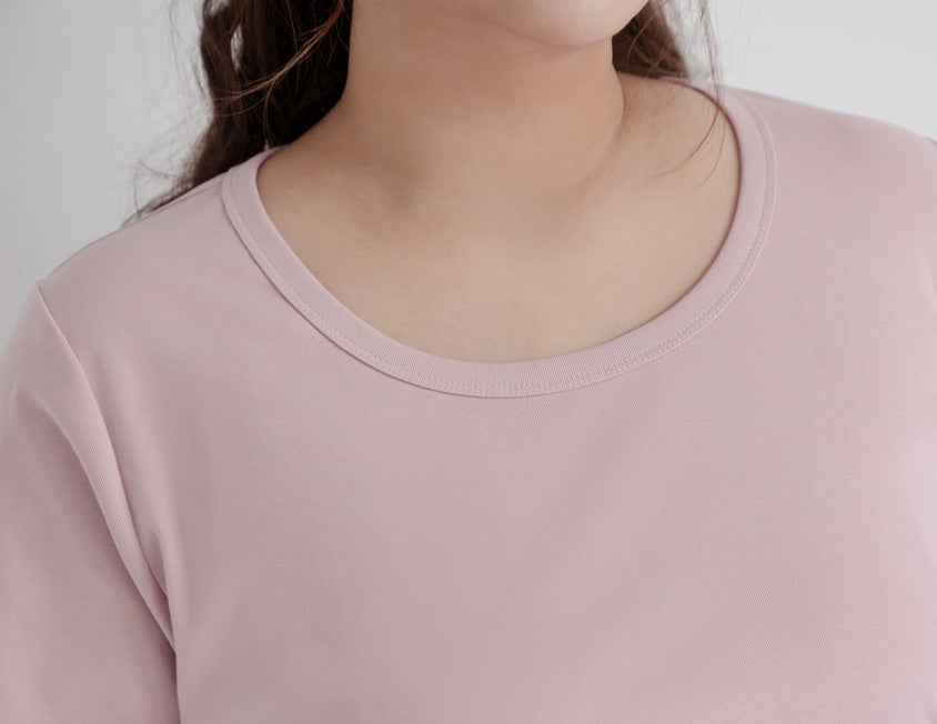 U-Neck Multicolor Plus Size Comfy Slim Tee