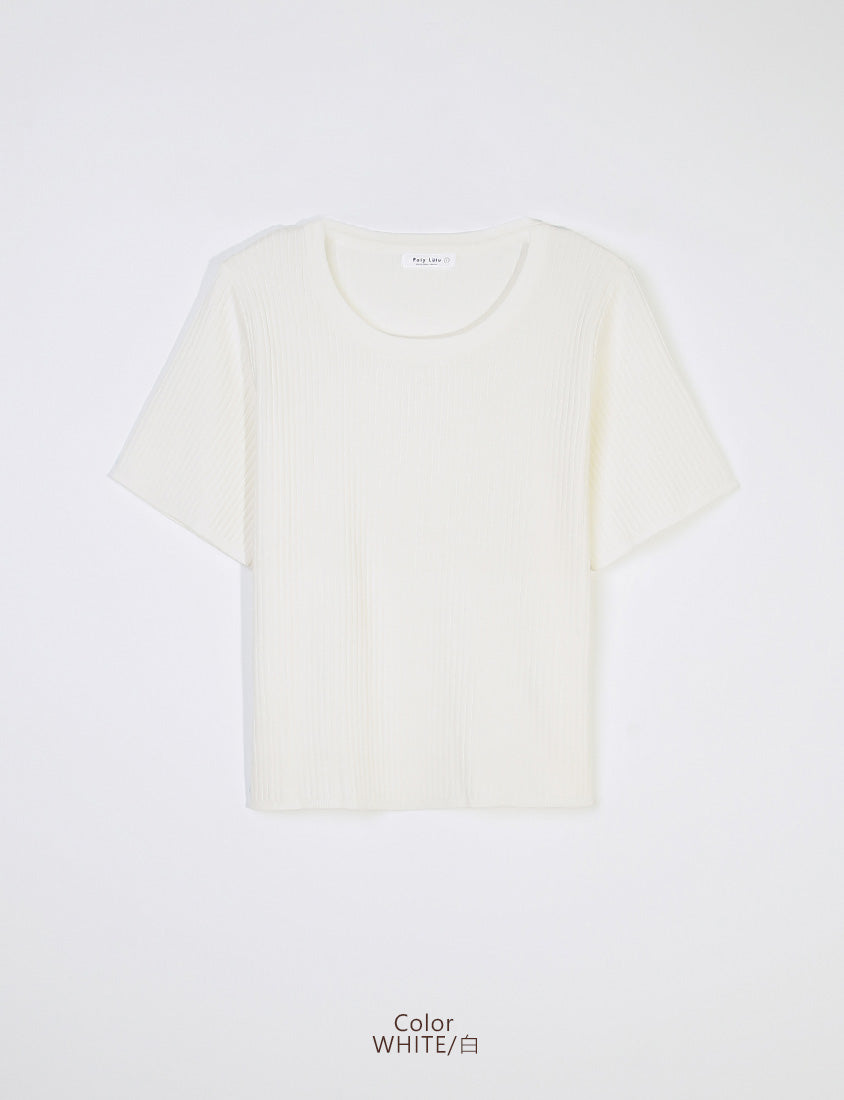Cooling Lyocell Knit Plus Size Short Sleeve Top