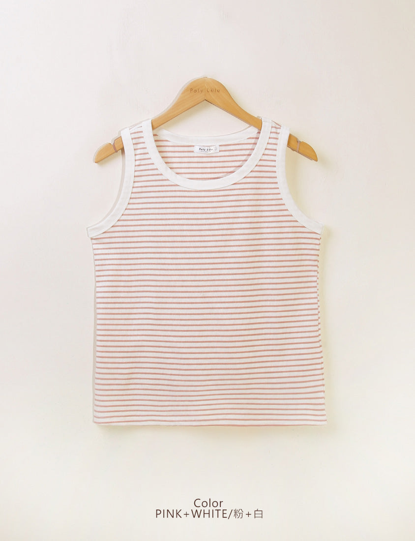 Summer Stripe Colorblock Plus Size Tank