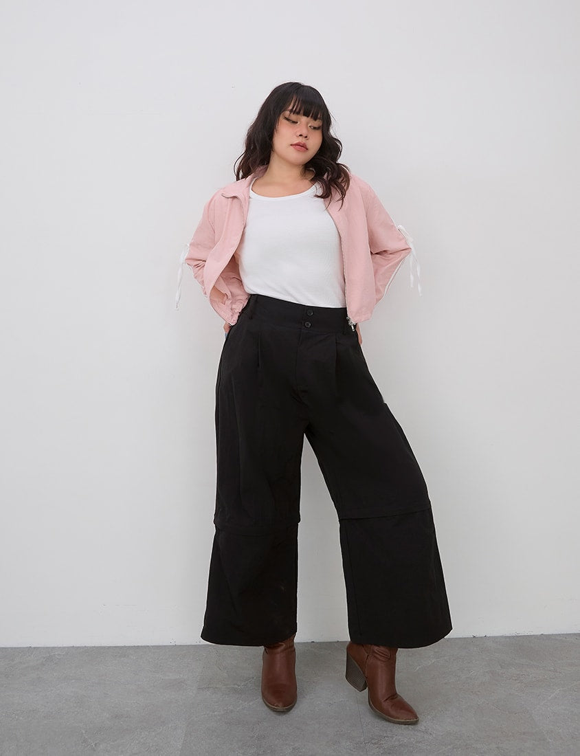 High Waist Convertible Plus Size Utility Pants