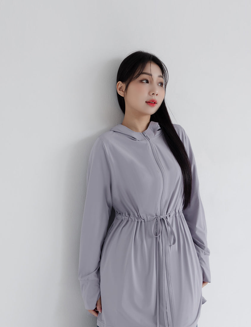 UV PRO+ Cooling Tech Sun Protection Plus Size Longline Jacket