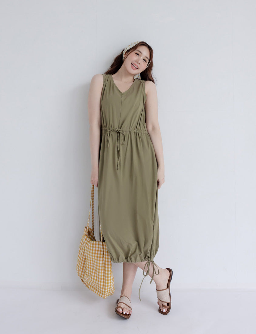 Cooling Tech V-Neck Plus Size Maxi Dress