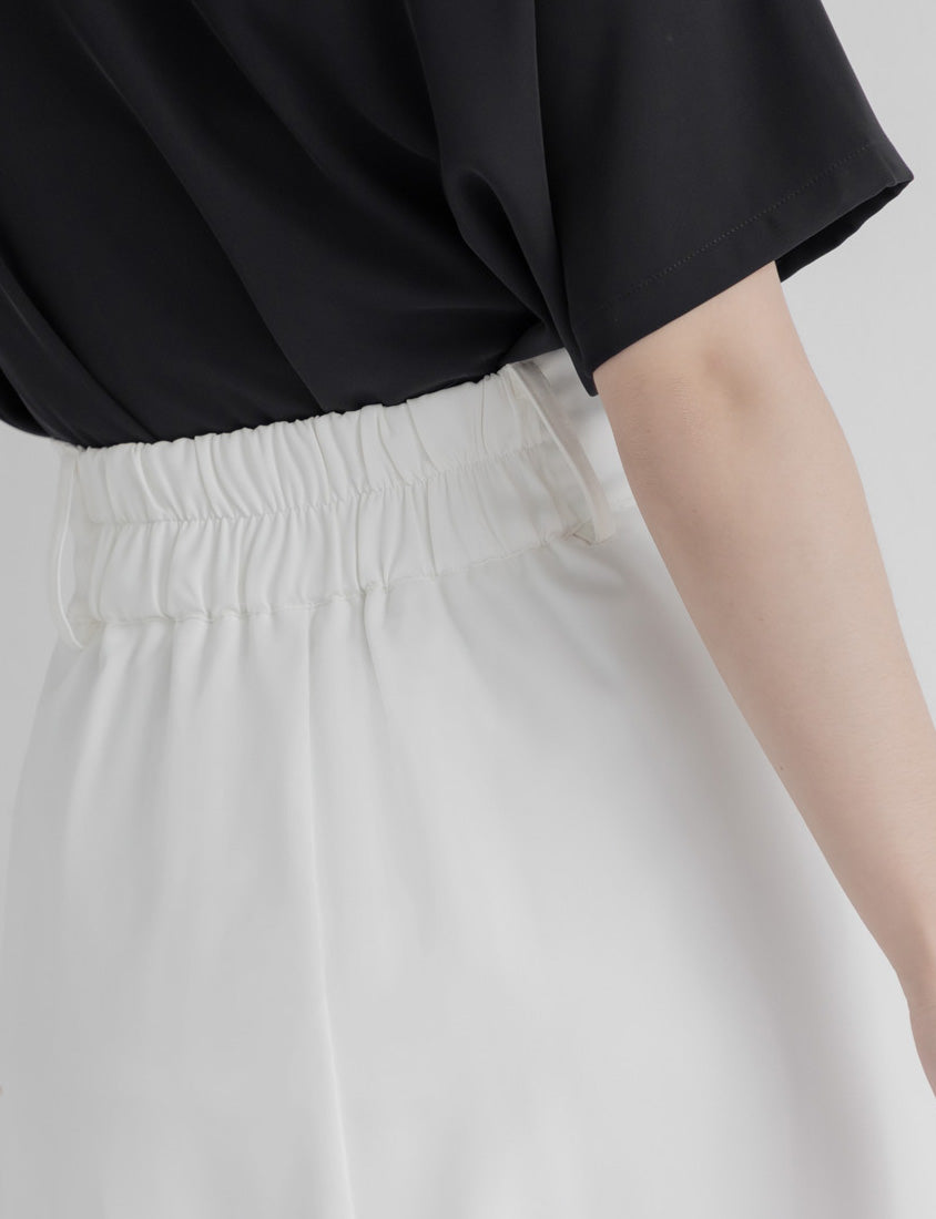 MISS. Wrinkle-Resistant Tummy Flattering with Back Elastic Plus Size Tailored Maxi Skirt