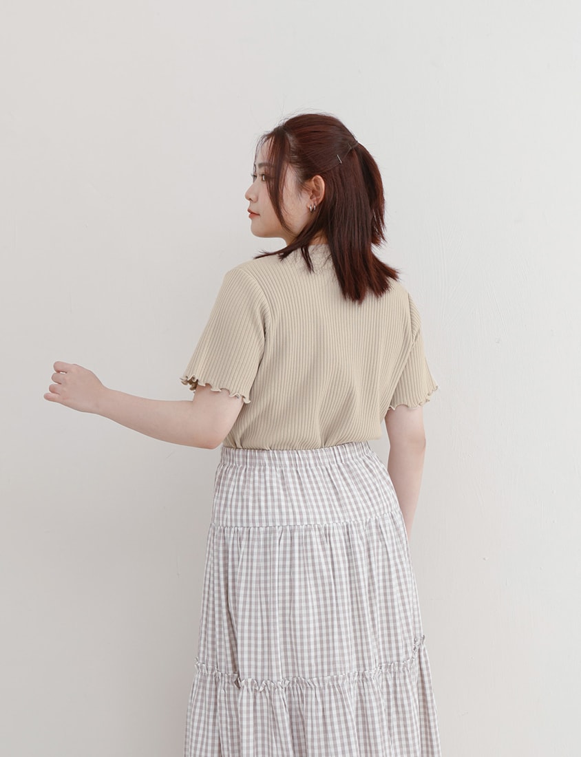 Cooling Lyocell Faux Button Plus Size Knit Top