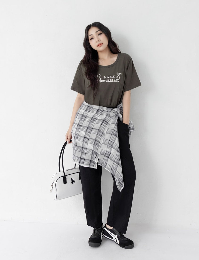 Utility Side-Tie Big Pocket Plus Size Boyfriend Pants