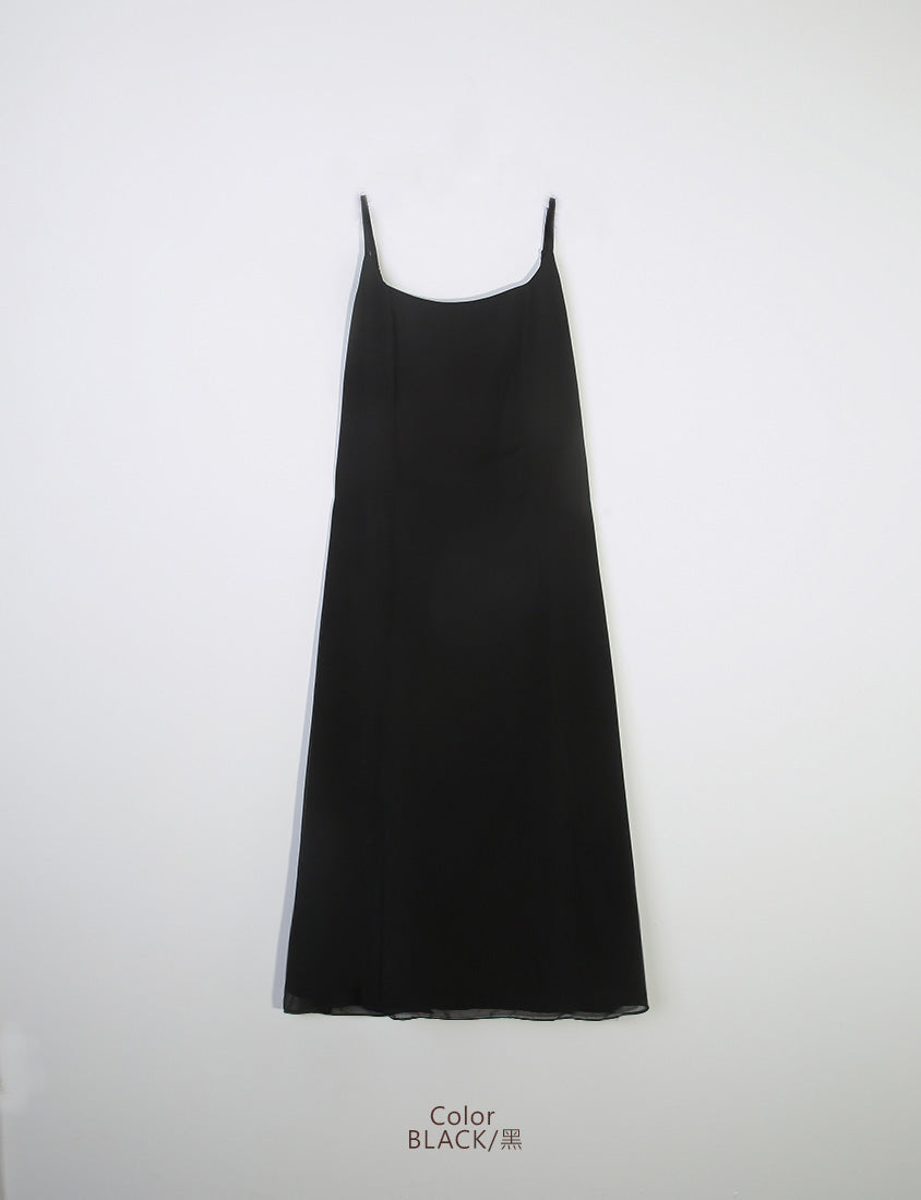 MISS. Ethereal Double Layer Sheer Adjustable Plus Size Maxi Dress