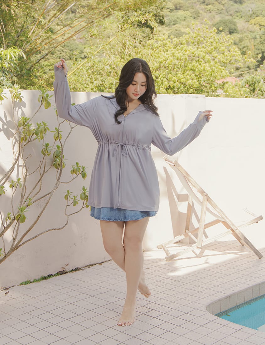 UV PRO+ Cooling Tech Sun Protection Plus Size Longline Jacket