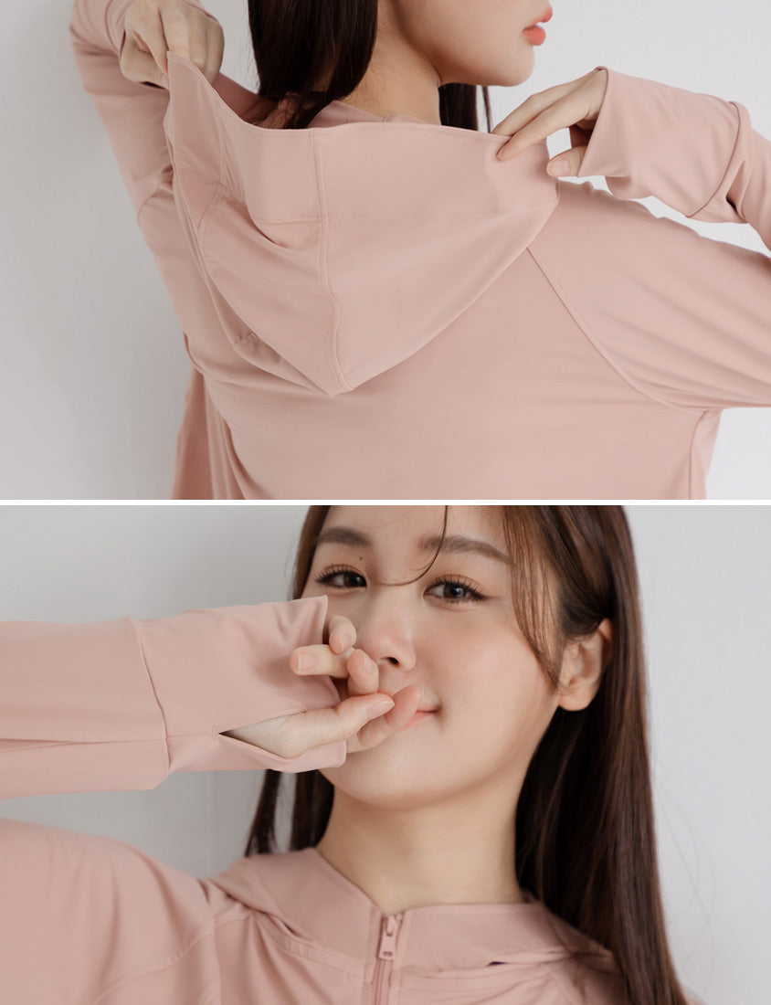 UV PRO+ Cooling Tech Sun Protection Plus Size Cropped Jacket
