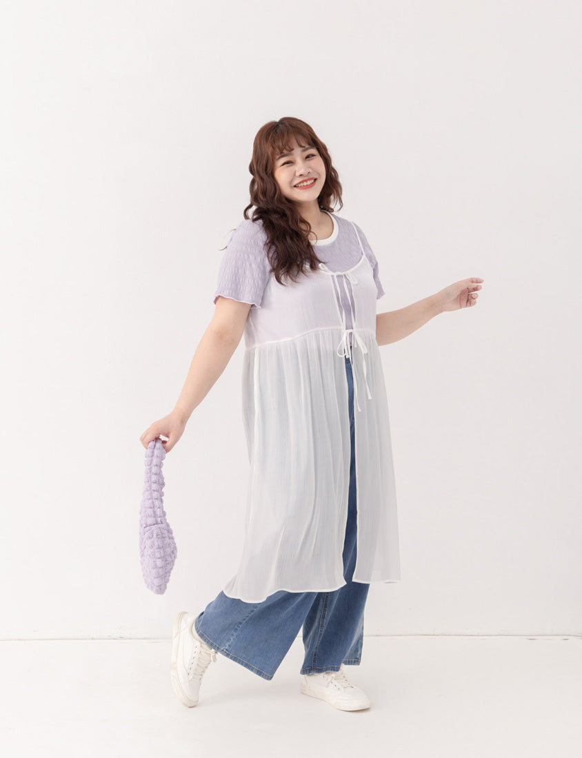 Shimmer Textured Plus Size Cami Maxi Dress