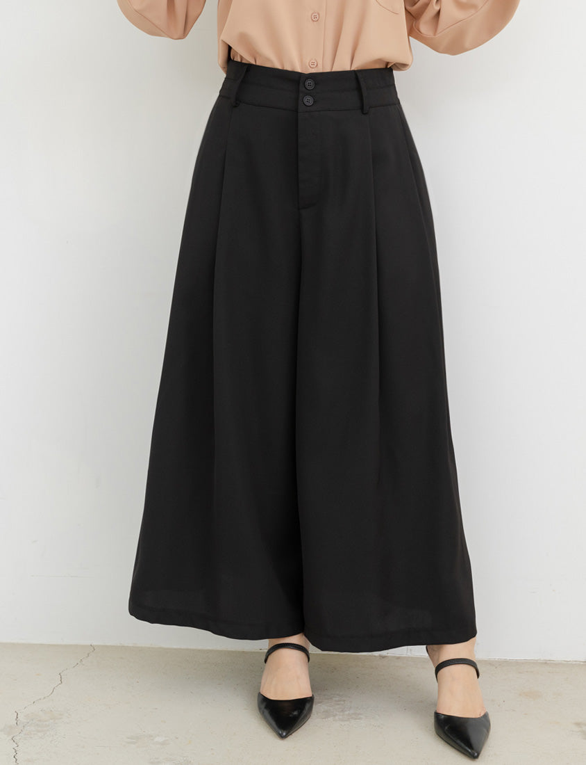 MISS. Wrinkle-Resistant High Waist A-Line Plus Size Tailored Wide Pants