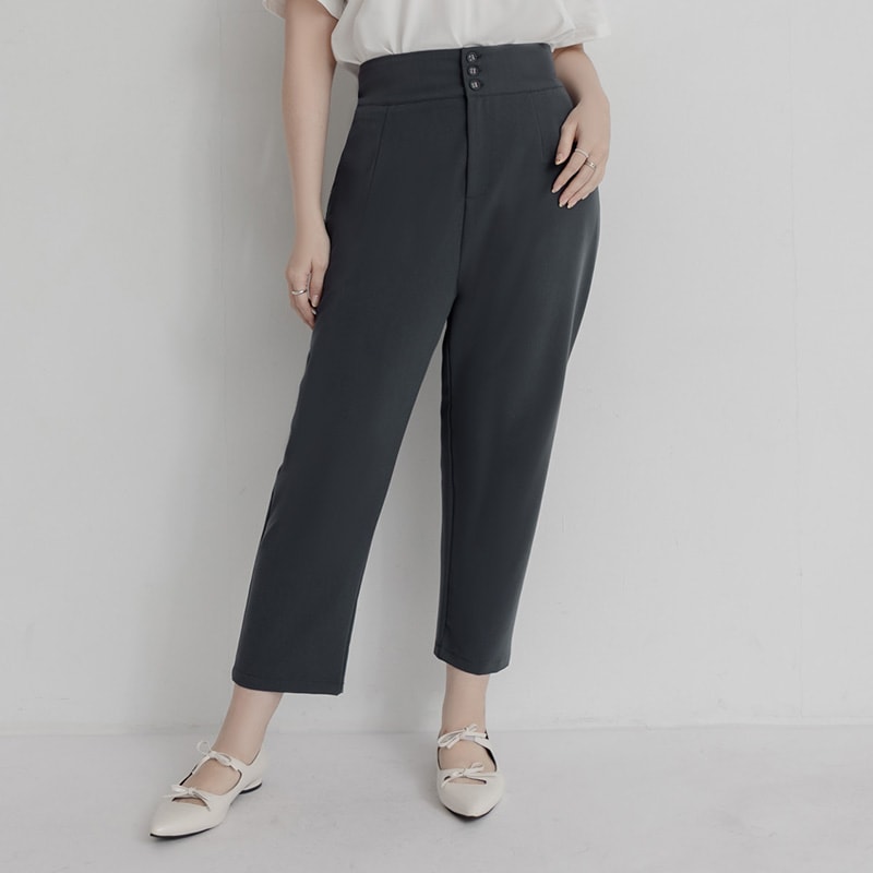 MISS. Standard Fit High Waist Plus Size Trousers