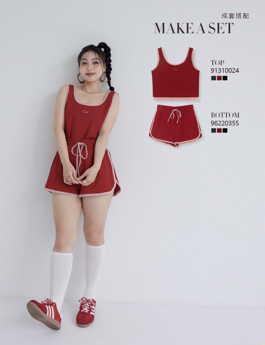 MUA! Sporty High-Waist Tie Plus Size Shorts