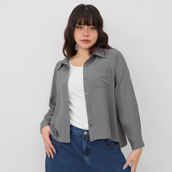Versatile Wrinkle-Resistant Oversized Plus Size Long Sleeve Shirt (Unisex)
