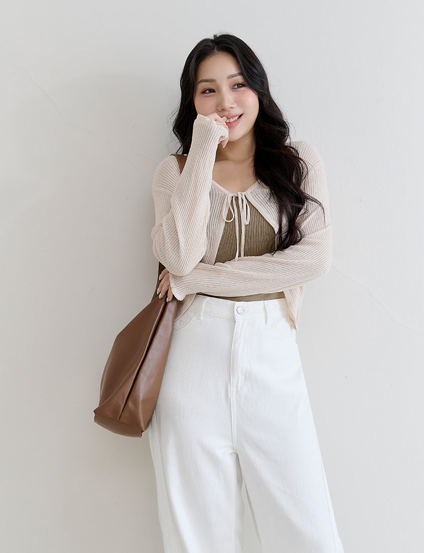 Square Neck Wide Straps Bra Bulges Support Knit Plus Size Tank Top