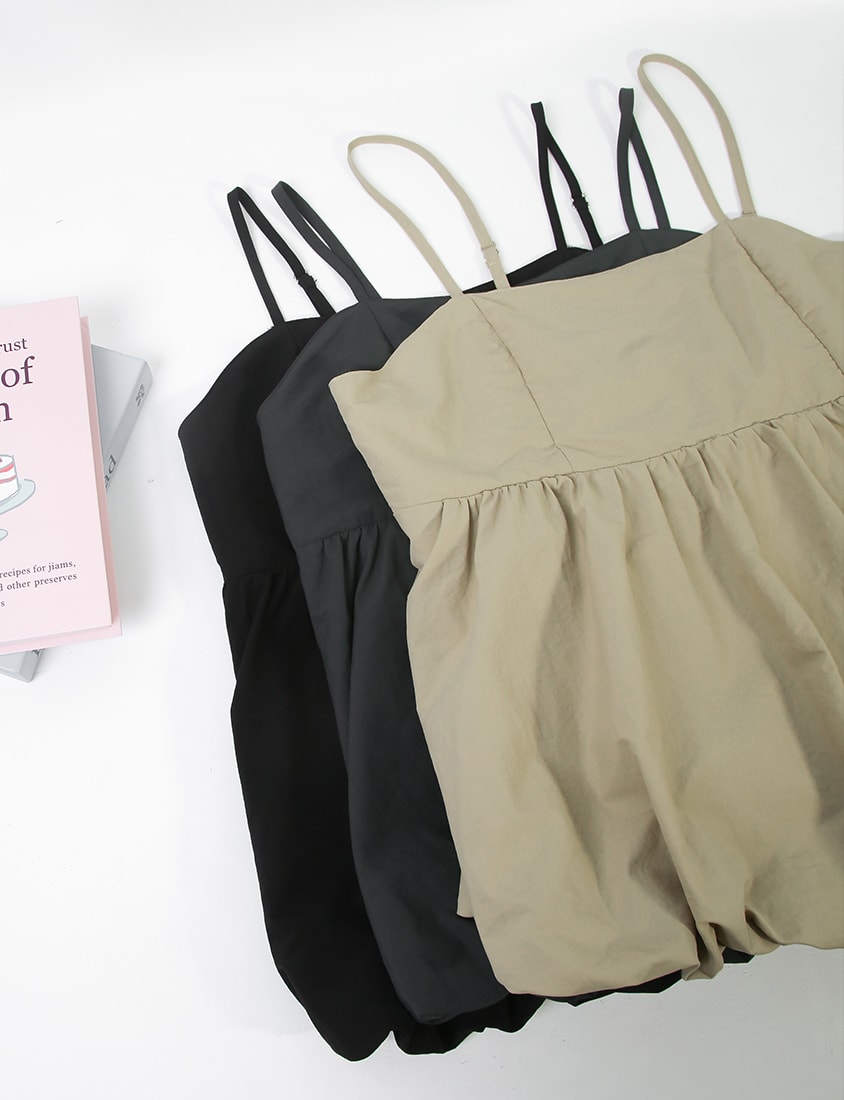 Adjustable Back Hollow Cut Plus Size Bubble Hem Cami Top