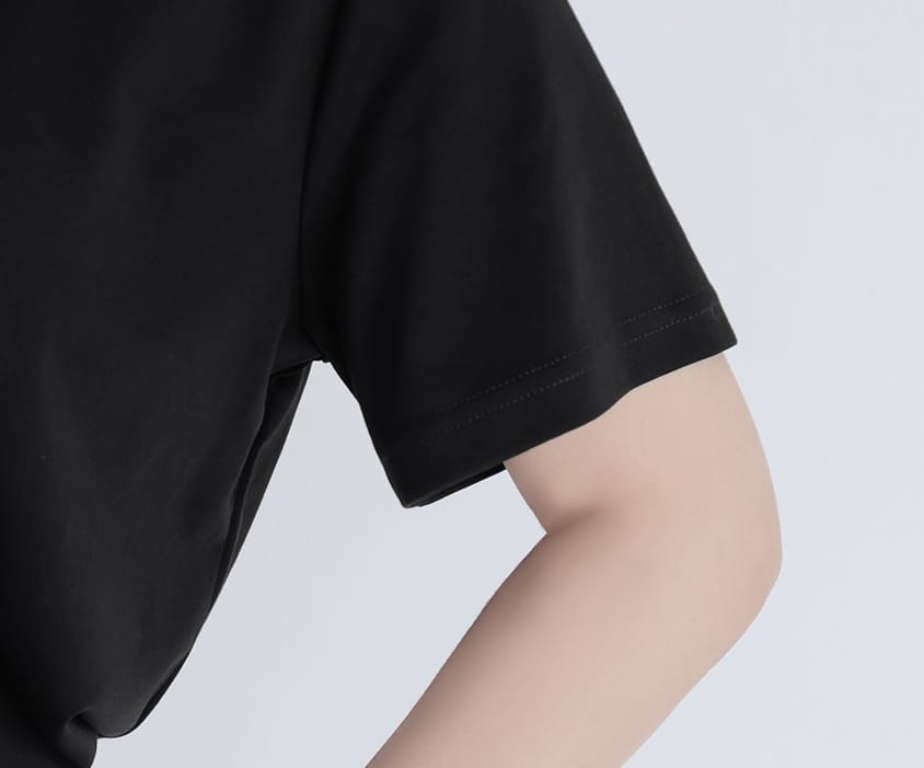Silky Cool Liquid Touch Cotton Short Sleeve Plus Size Tee