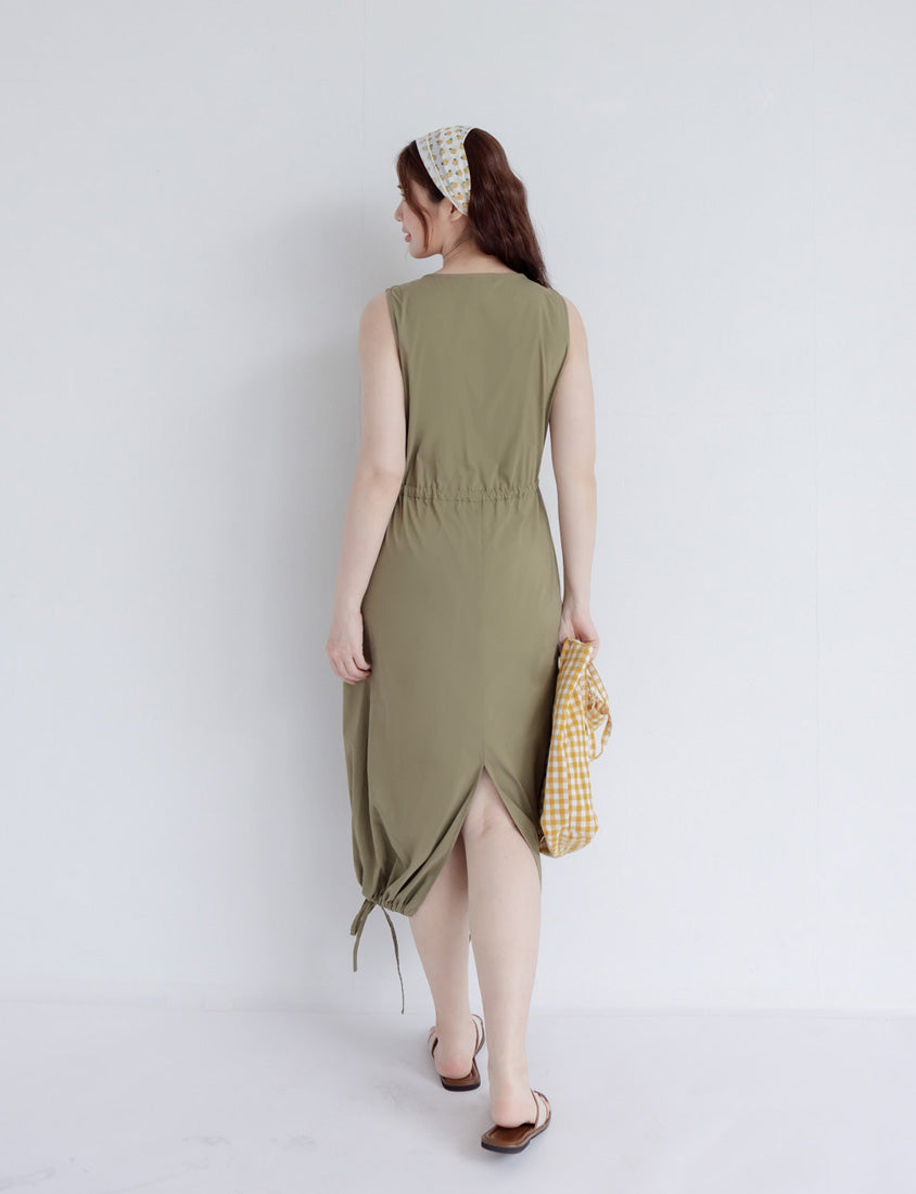 Cooling Tech V-Neck Plus Size Maxi Dress