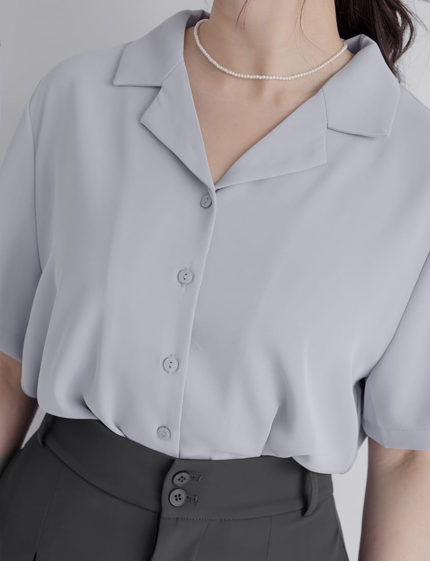 MISS. Silky Cool Oversize Cuban Collar Plus Size Shirt (Unisex)