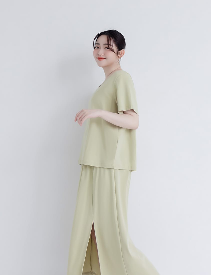 Silky Cool Liquid Touch Cotton Short Sleeve Plus Size Tee