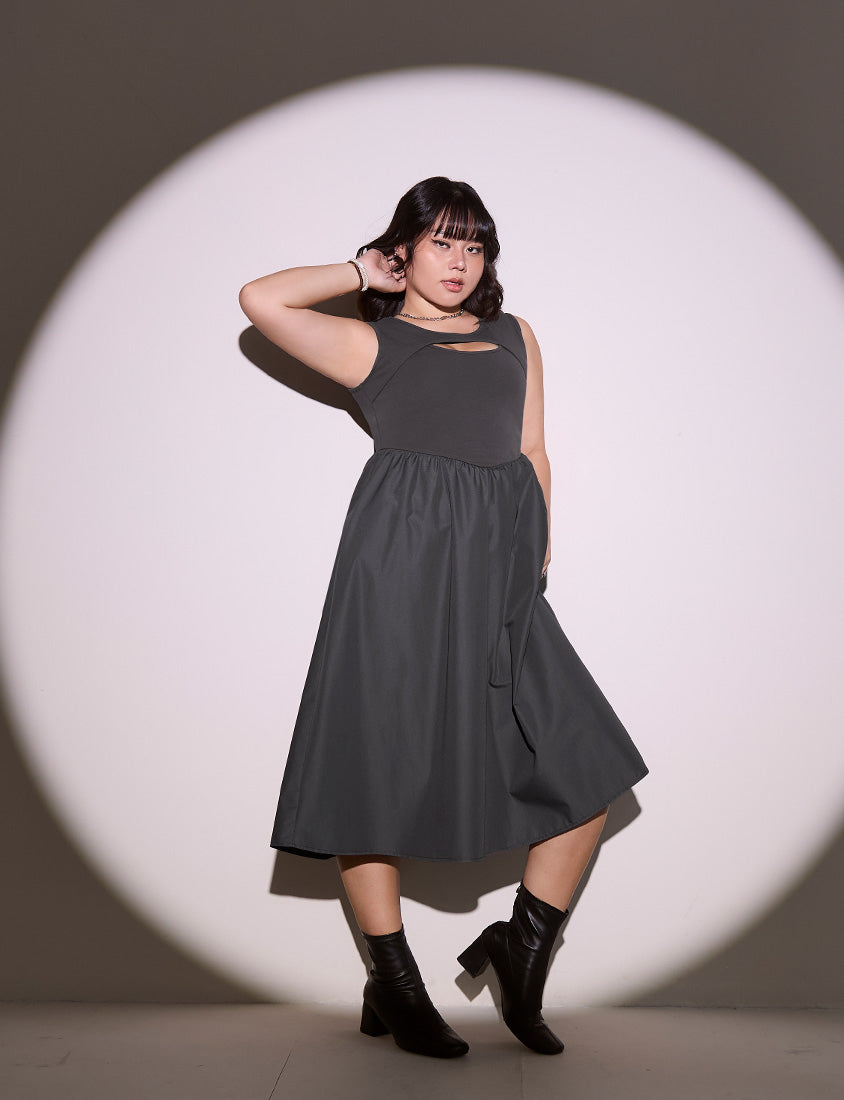 MUA! Hot Front Cut-Out Plus Size Tank Dress
