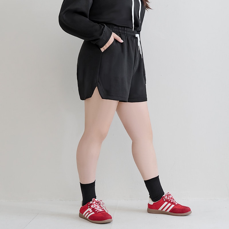 Cloud Cotton Elastic Drawstring Casual Plus Size Shorts