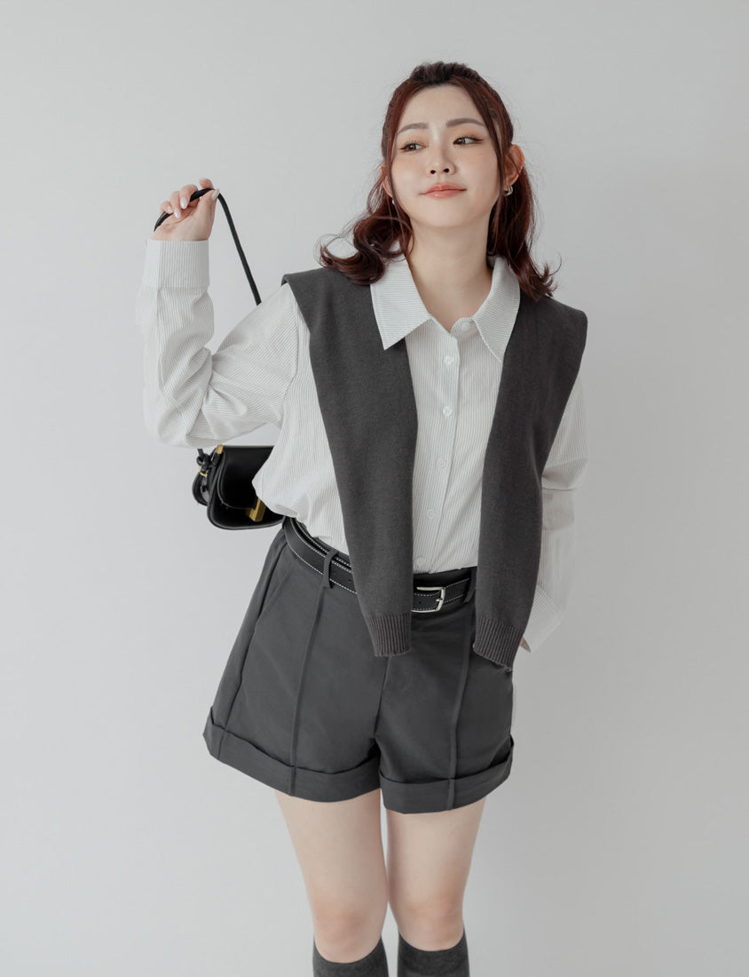 Versatile Multi-Color Knit Shawl