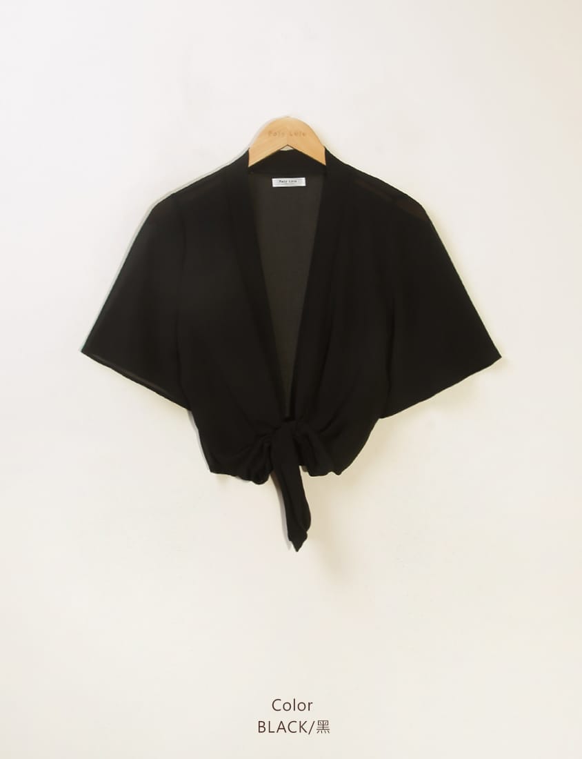 Summer Multicolor Sheer Tie-Front Plus Size Cover-Up