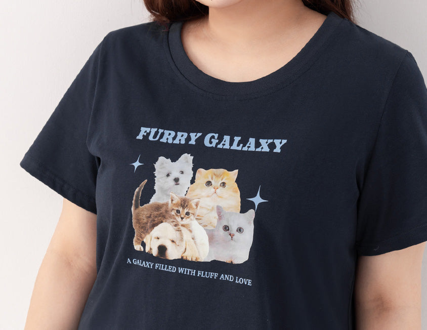 Adorable Pets Planet Plus Size Graphic Tee