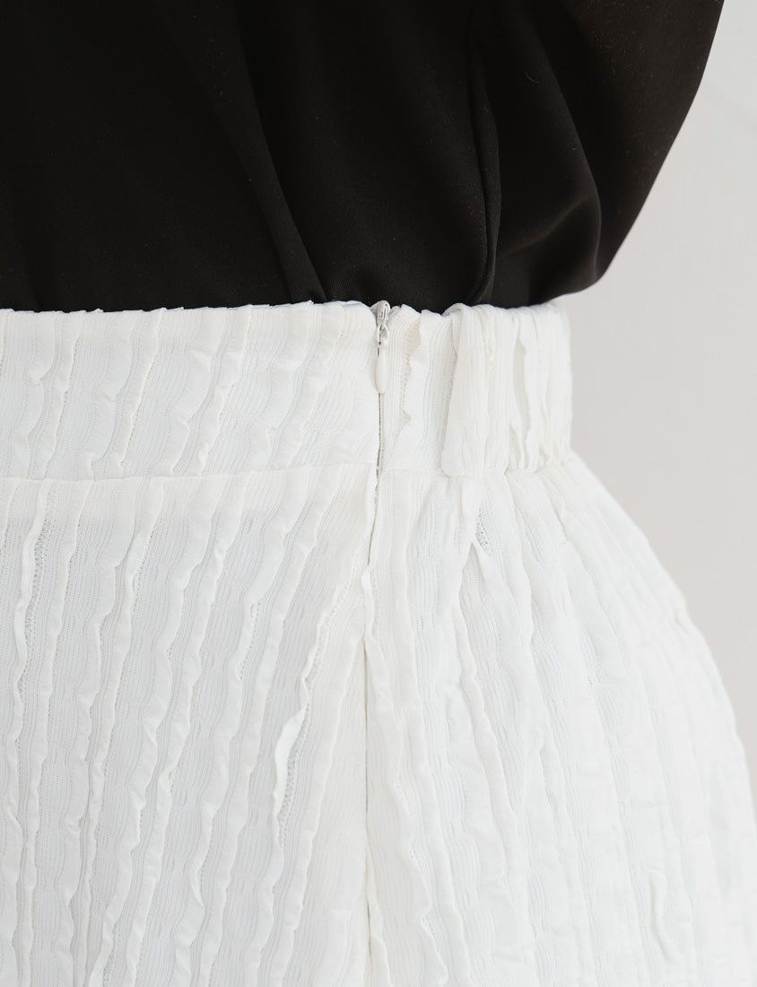 Soft Stretch Crinkled Elastic Waist Plus Size Maxi Skirt