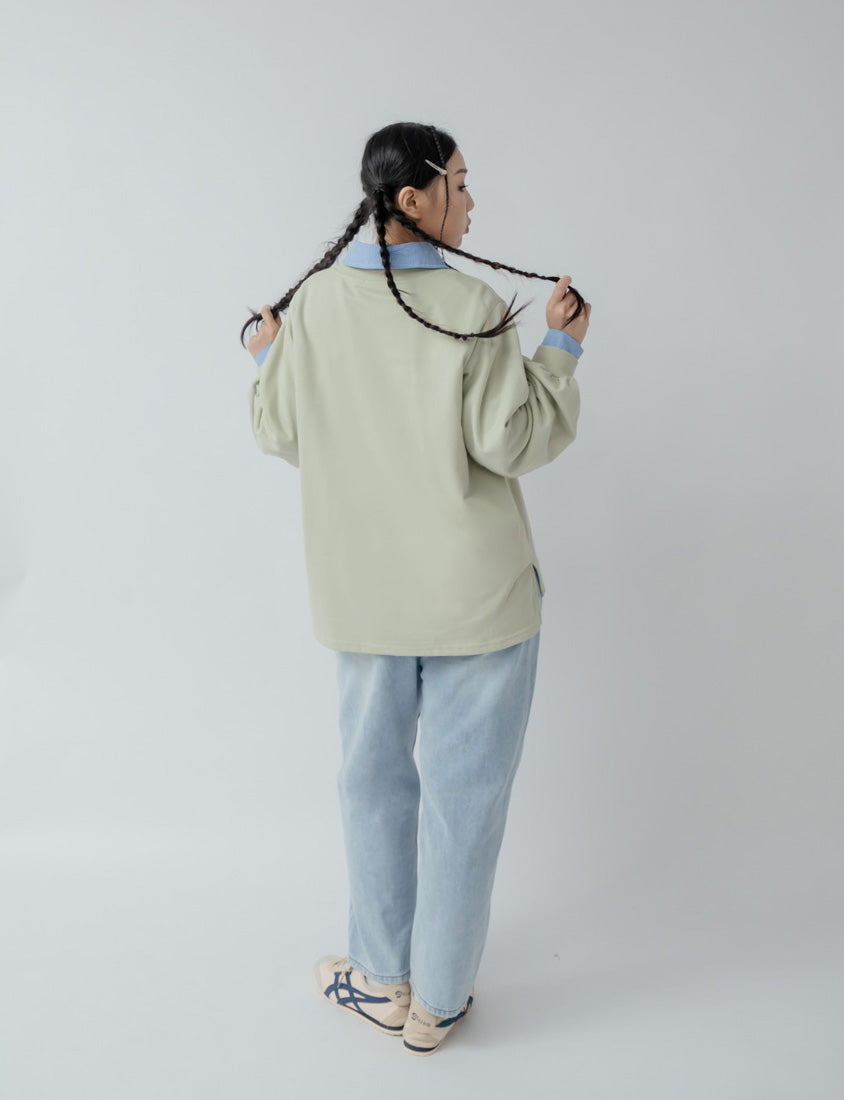Oversized Cotton Slit Plus Size Sweatshirt (Unisex)
