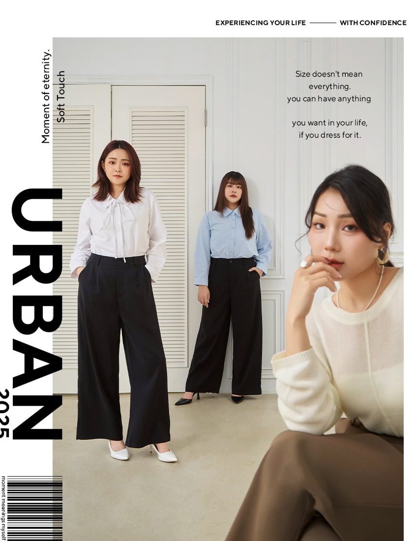 MISS. Pear-Shaped Friendly! Perfect Fit Wrinkle Resistant Straight Cut Trousers