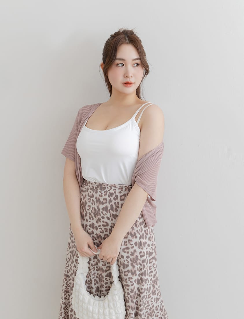 Front Tie Sheer Hollow Plus Size Knit Cardigan