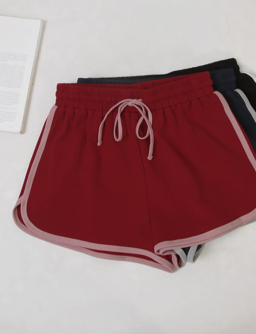 MUA! Sporty High-Waist Tie Plus Size Shorts