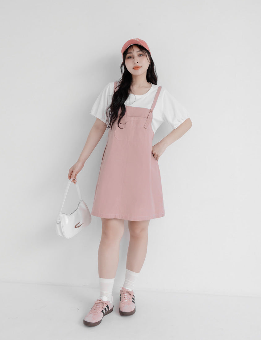 Classic Faux Two-Piece Strap Plus Size Dress