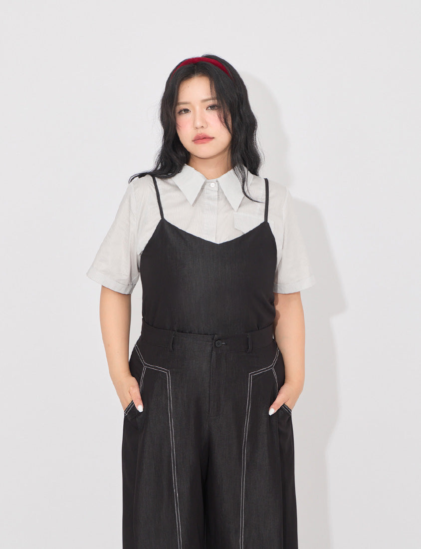 MORE U COOL PRO+ Silky Denim-Look Plus Size Vest