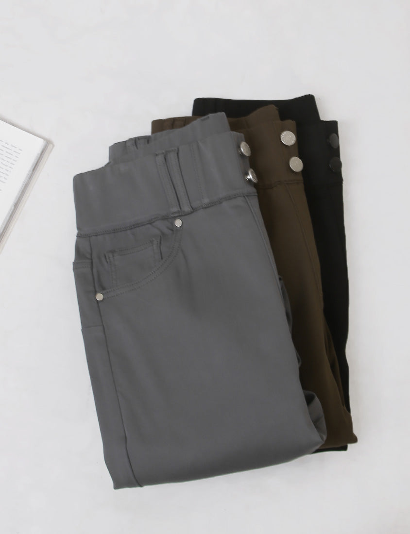 Cooling Elastic Wide Waistband Long Pants