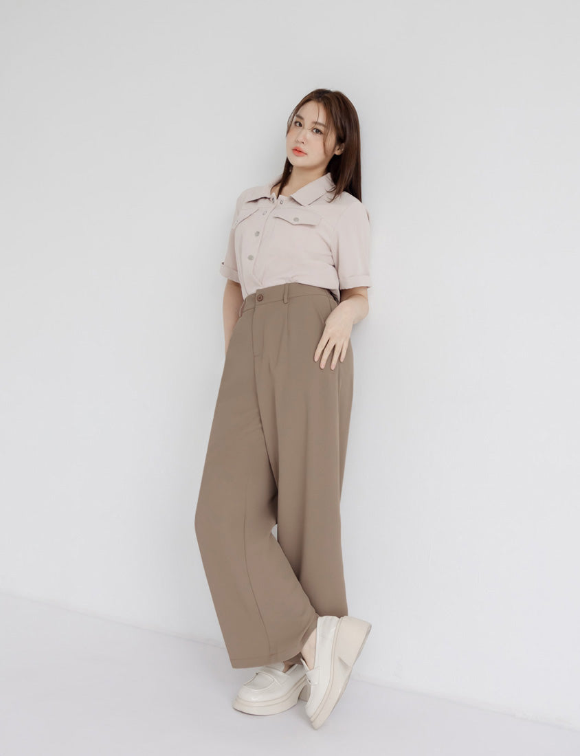 Sophisticated Pleated Drawstring Plus Size Tailored Pants
