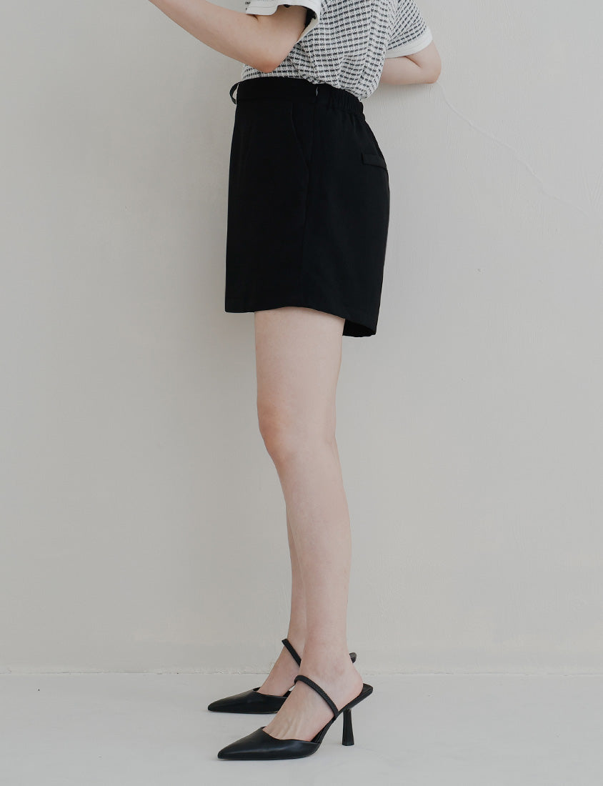 MISS. Latte Series Waistband Twill Plus Size Shorts