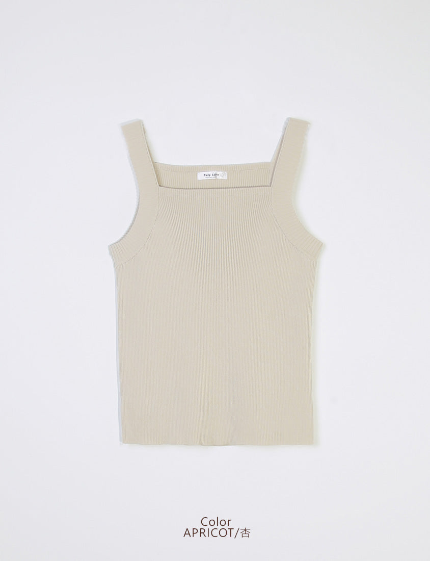 MISS. Ice Silk Lyocell Bra Bulges Support Knit Plus Size Tank Top