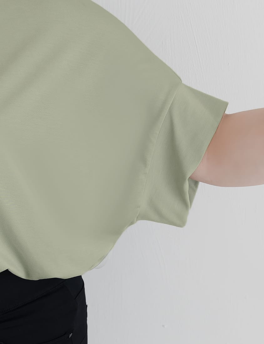 COOL PRO+ Contrast Stitch Plus Size Batwing Tee