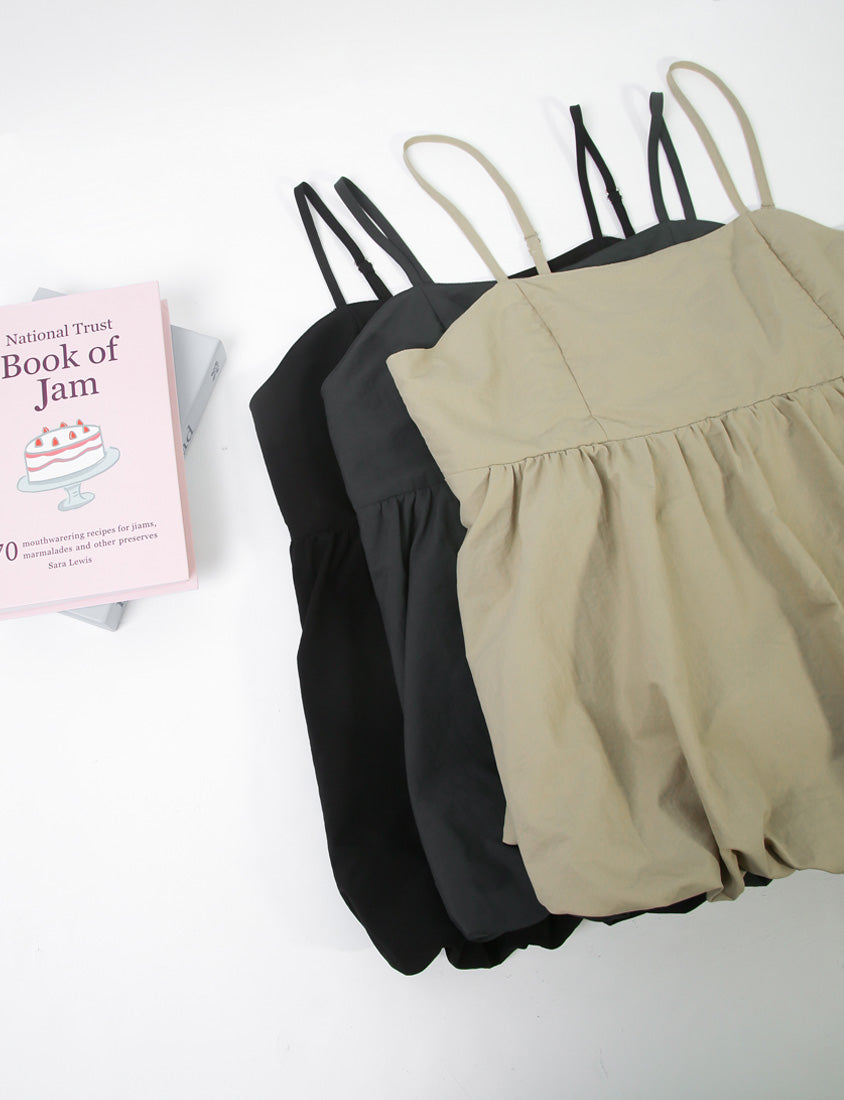 Adjustable Back Hollow Cut Plus Size Bubble Hem Cami Top