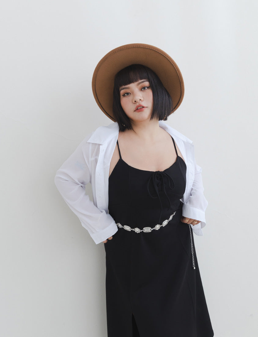 MUA! Sheer Textured Stitch Plus Size Cropped Jacket