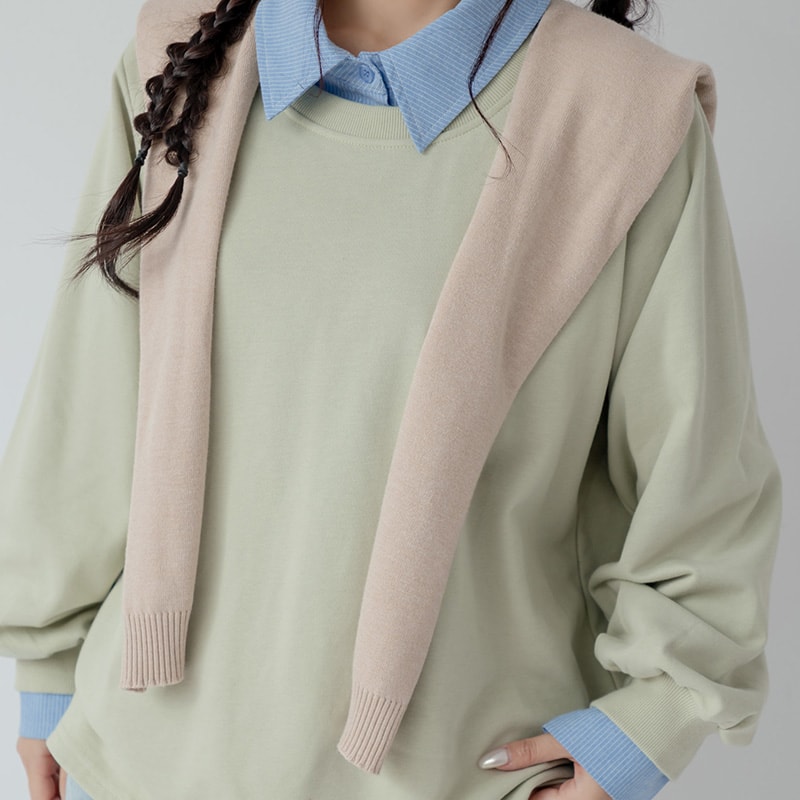 Oversized Cotton Slit Plus Size Sweatshirt (Unisex)