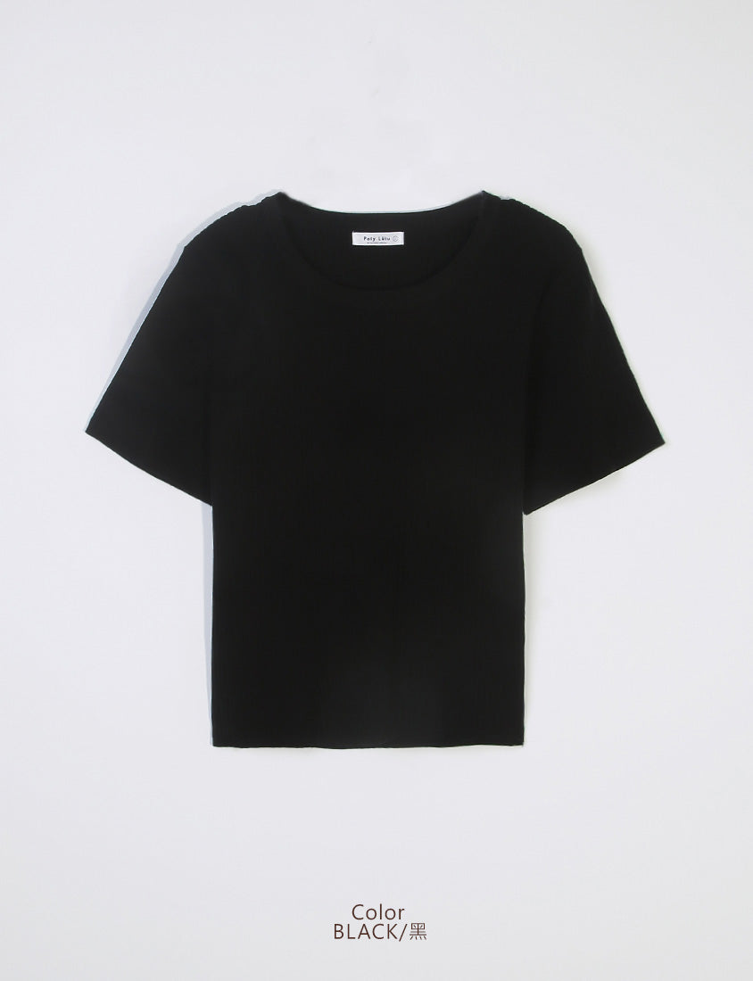 Cooling Lyocell Knit Plus Size Short Sleeve Top