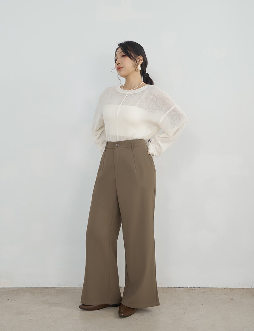MISS. Pear-Shaped Friendly! Perfect Fit Wrinkle Resistant Straight Cut Trousers