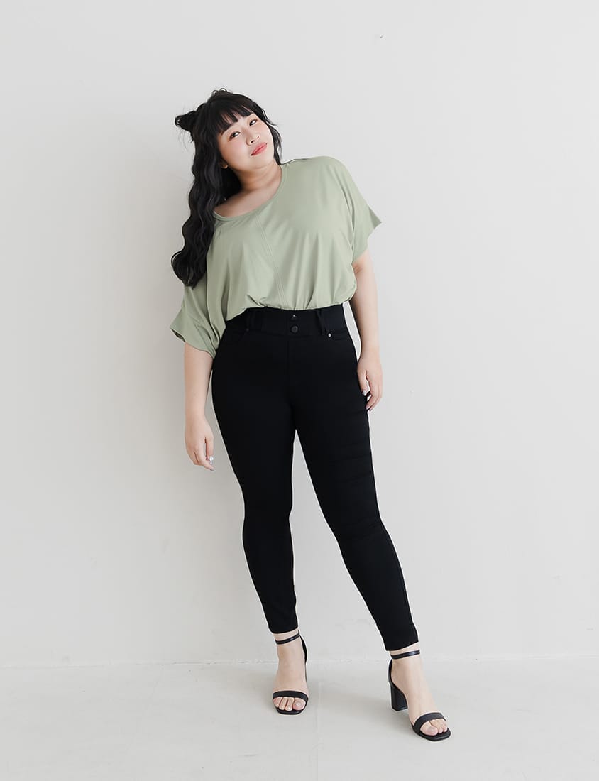 Cooling Elastic Wide Waistband Long Pants