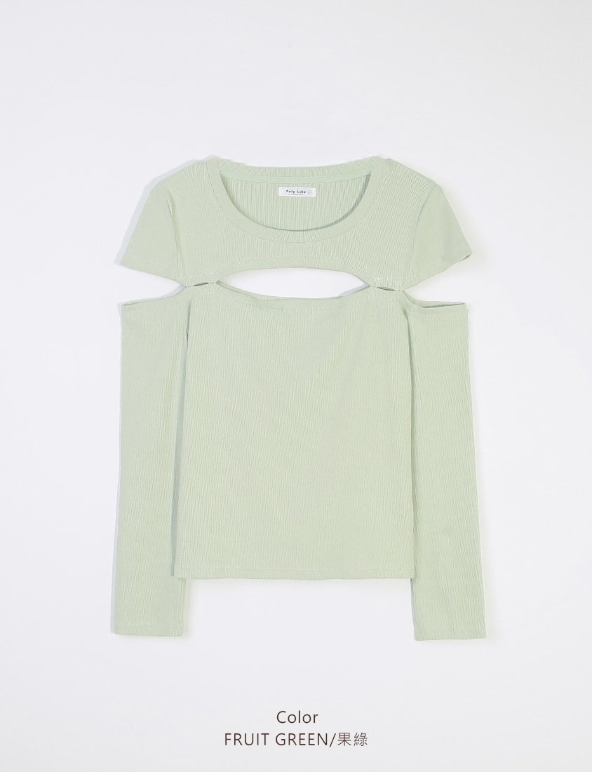 MUA! Cut-Out Plus Size Ribbed Top