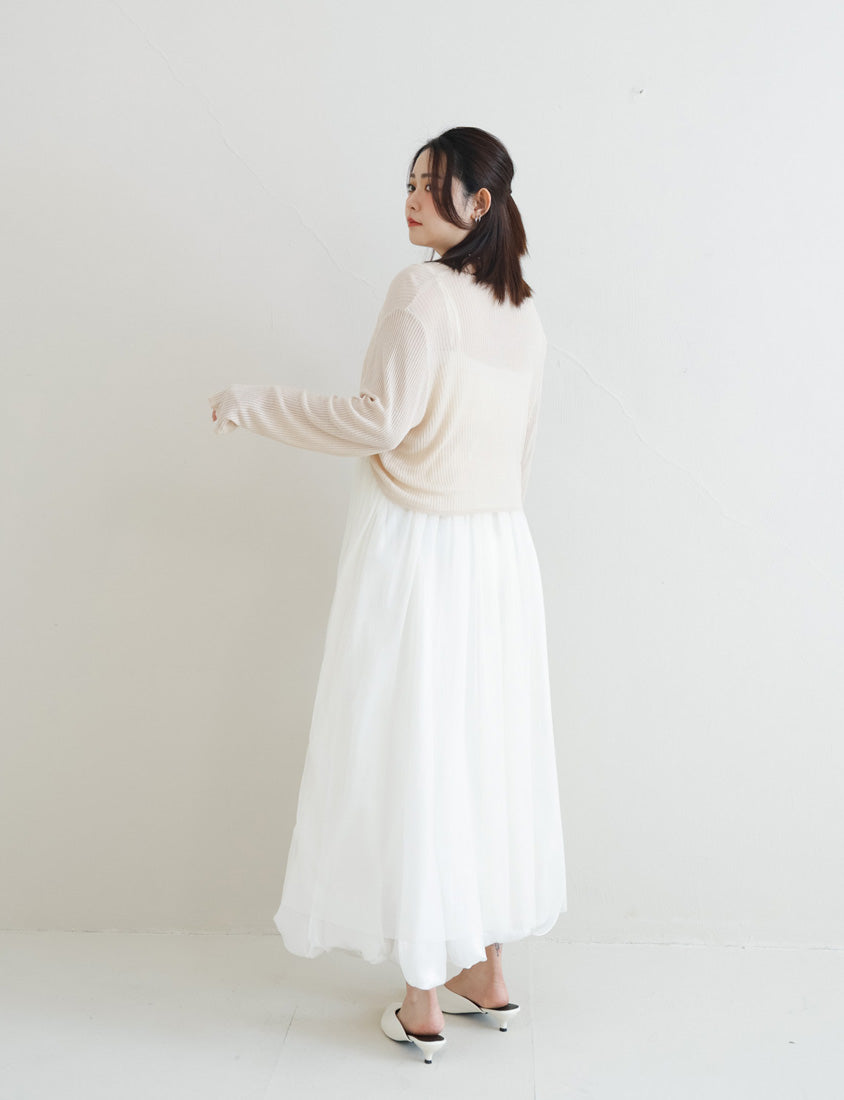 MISS. Lyocell Icy Silk Knit Plus Size Cropped Cardigan