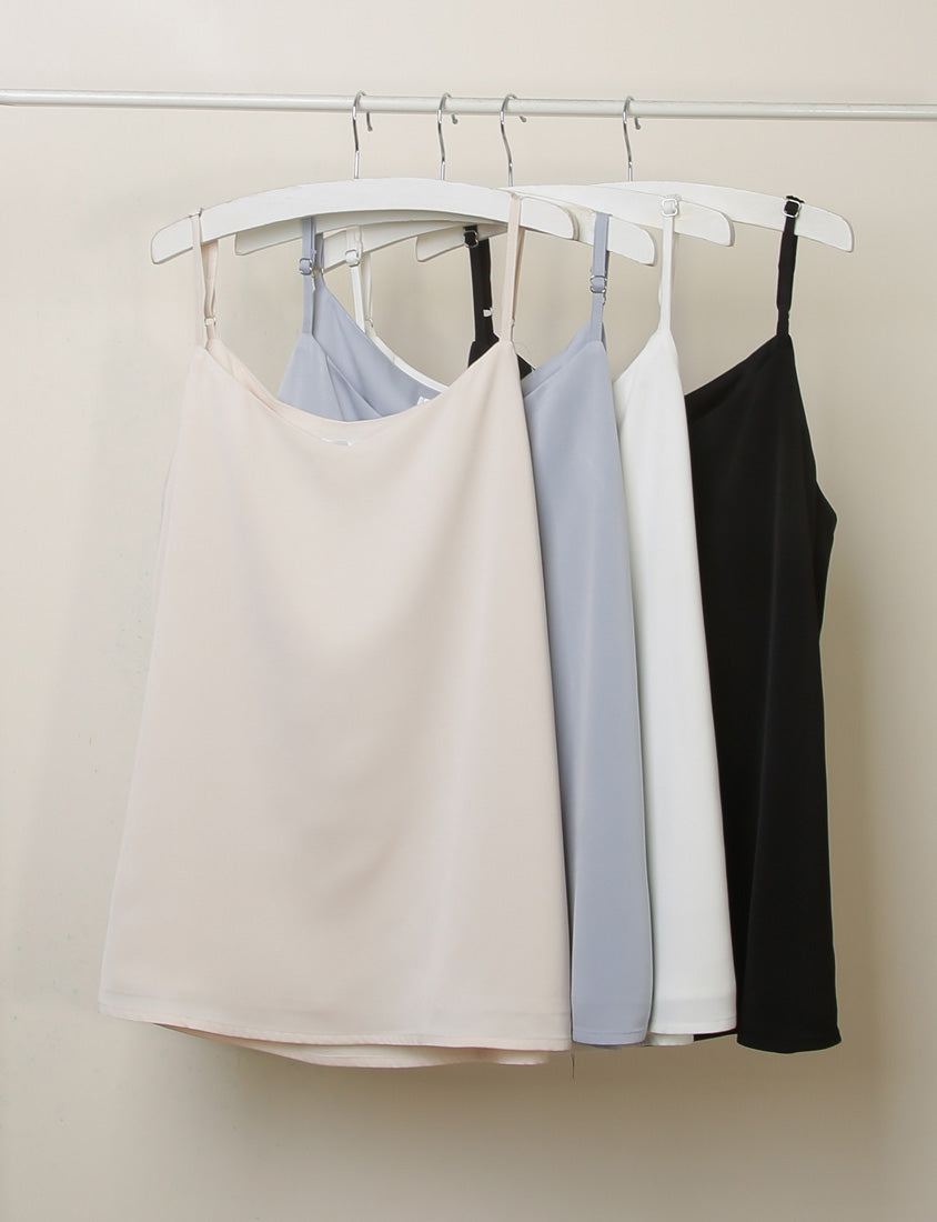 MISS. Skin-Friendly Satin Adjustable Strap Plus Size Cami