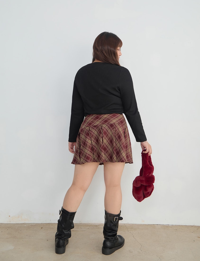 Casual Versatile Waffle Knit Plus Size Long Sleeve Top